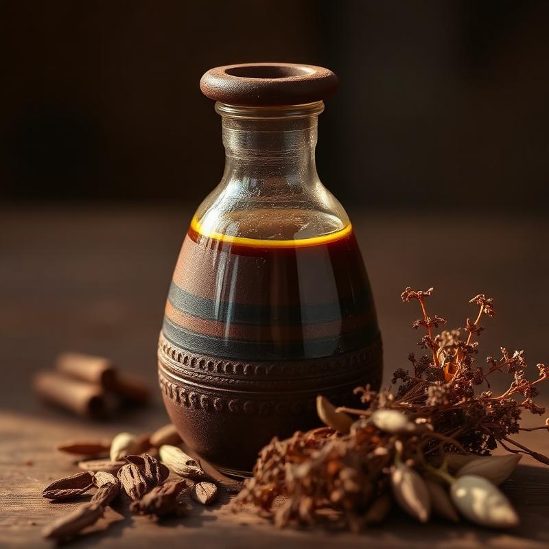 Clay jar of Lehyam — traditional herbal jam